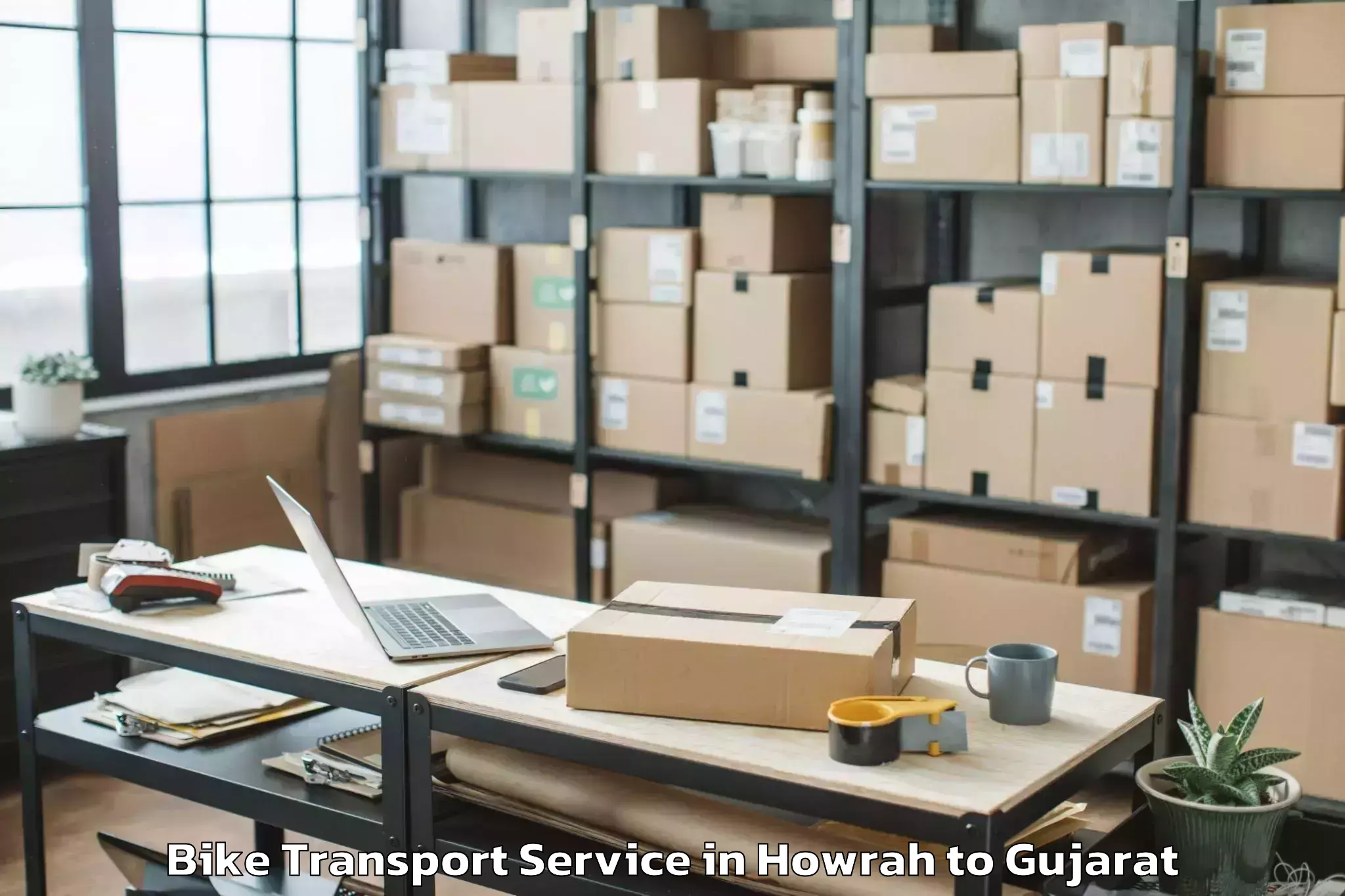 Book Your Howrah to Kachchh Bike Transport Today